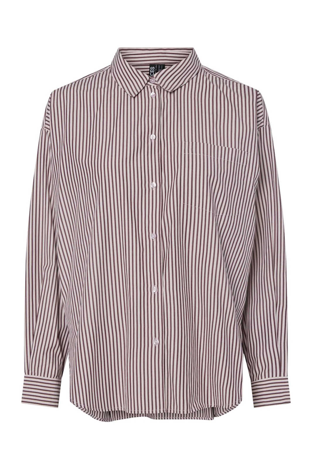 Pieces Pcfemme Ls Loose Shirt Fsy 4746804 tawny port white high risk red