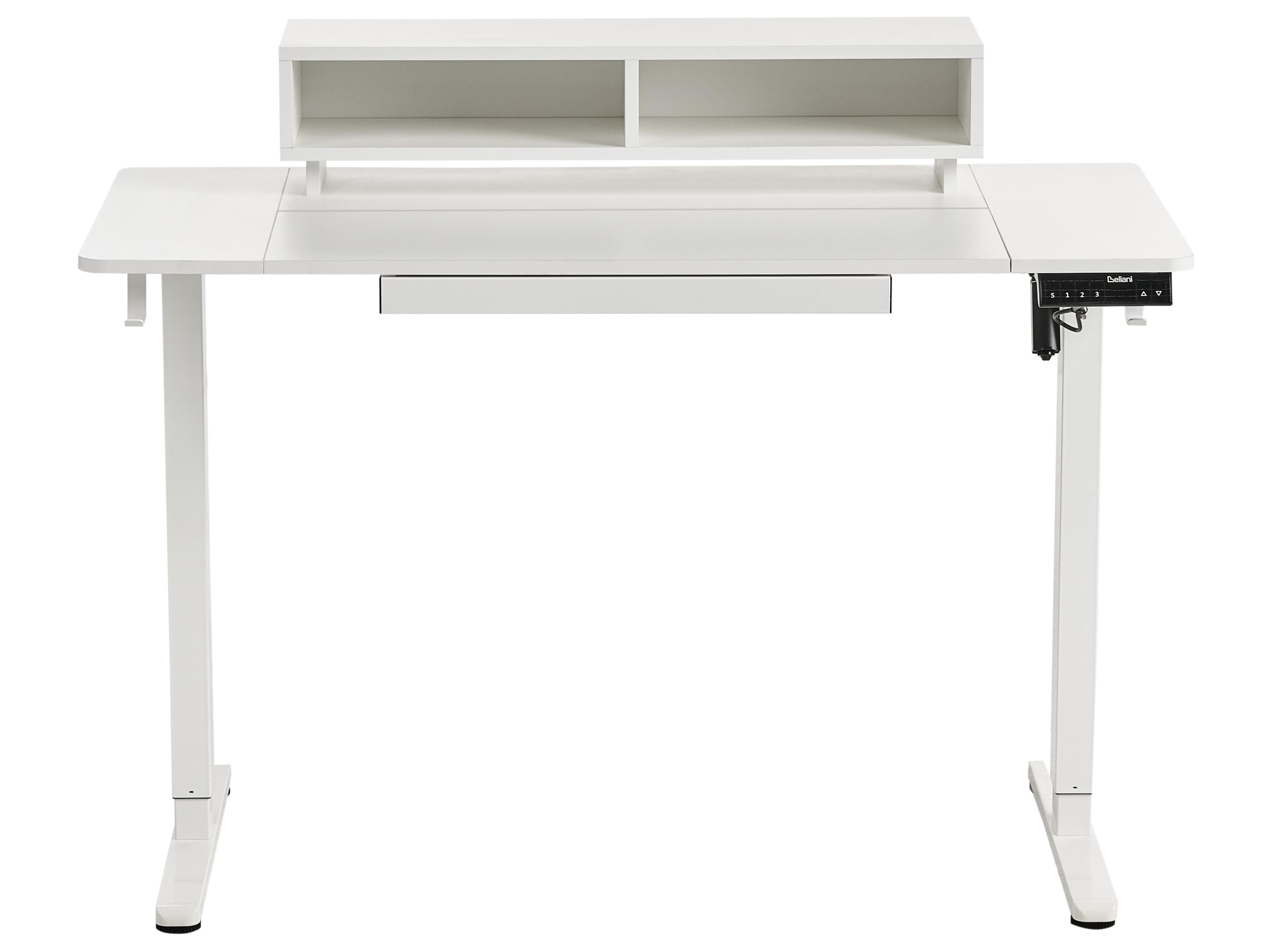 Elektrisch verstelbaar sta-bureau LUCAMA Wit 120 cm 60 cm met USB-poort