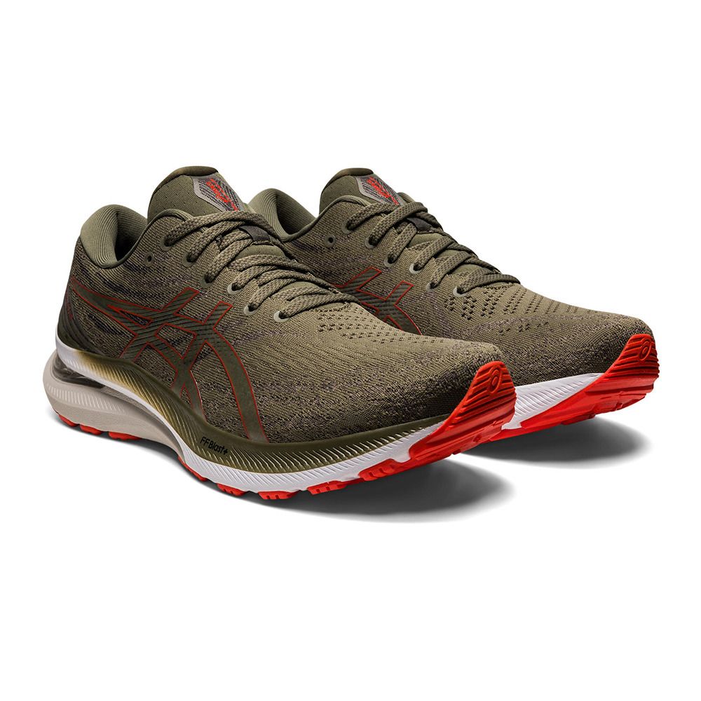 Asics GEL-KAYANO 29 - Chaussures running Homme mantle green/cherry tomato