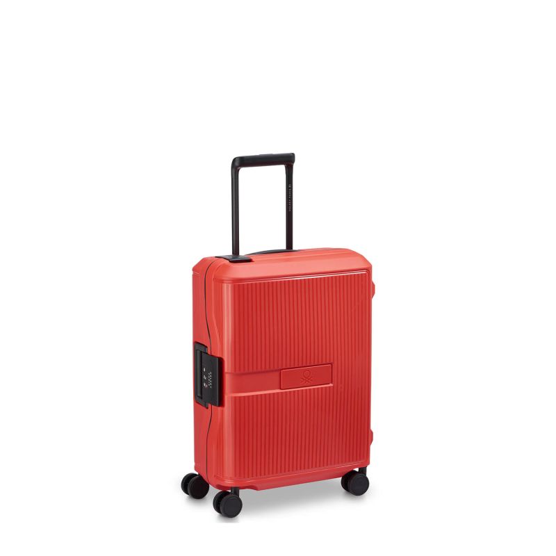 Valise cabine rigide Color Block hard Slim 55 cm Rouge