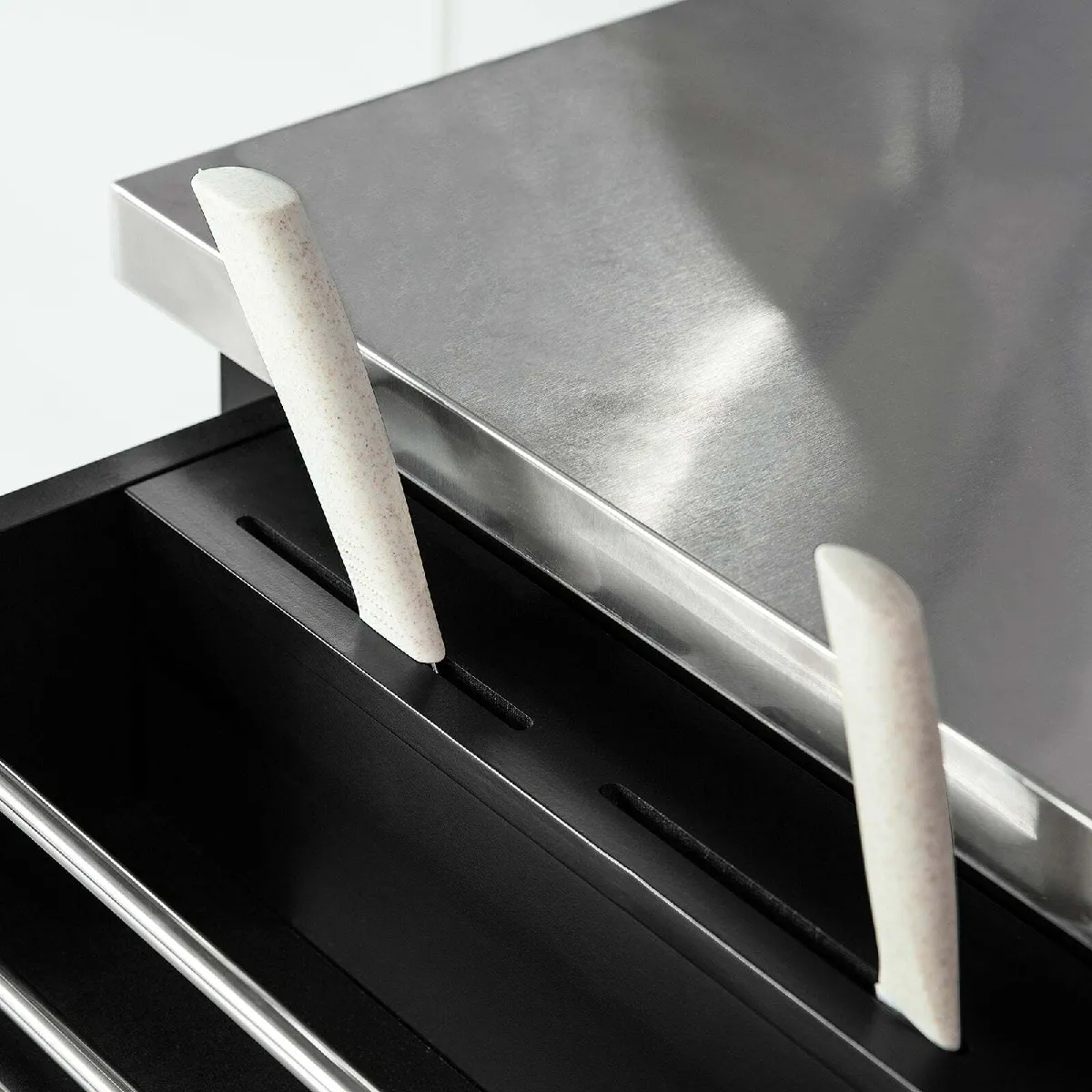 SoBuy FKW108-SCH - Bois et Inox