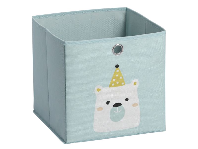 Zeller Present Spielzeugbox Icebear Mint 28 x 28 x 28 cm Aufbewahrungsbox für Kinderzimmer