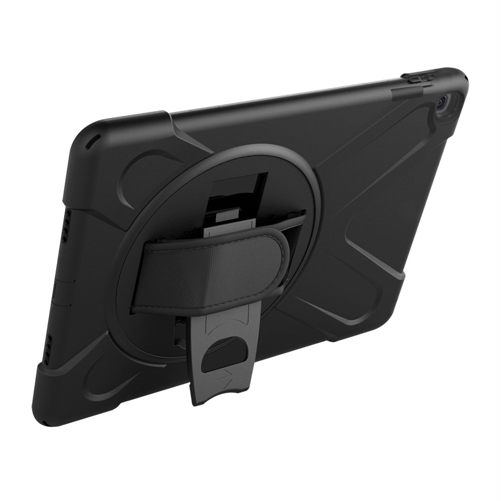 Samsung Galaxy Tab S6 Lite (2024/2022/2020) Peak 500m Hybrid Outdoor Hardcase Hülle mit Aufsteller   Handschlaufe (EGPE00130) - Schwarz