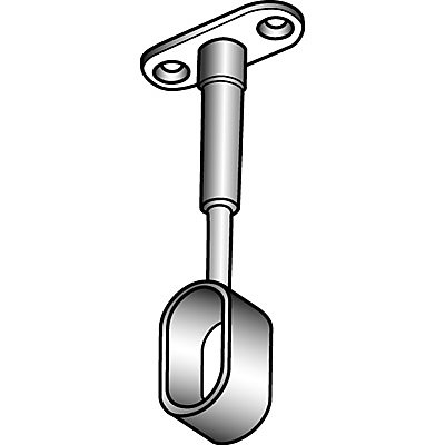 Support intermédiaire réglable par vissage blanc pour tringle de penderie 1,5 m de 3 x 1,5 cm
