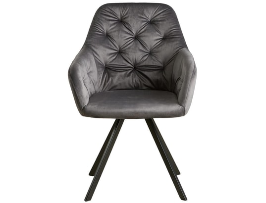 HOMESTYLE4U - Meuble de rangement enfant Chaise de salle à manger moderne velours - couleur gris