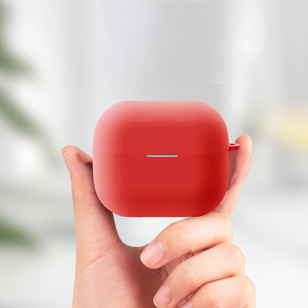 Samsung Galaxy Buds 3 / Buds 3 Pro Silikon Schutzhülle Abdeckung mit Karabinerhaken - Schwarz