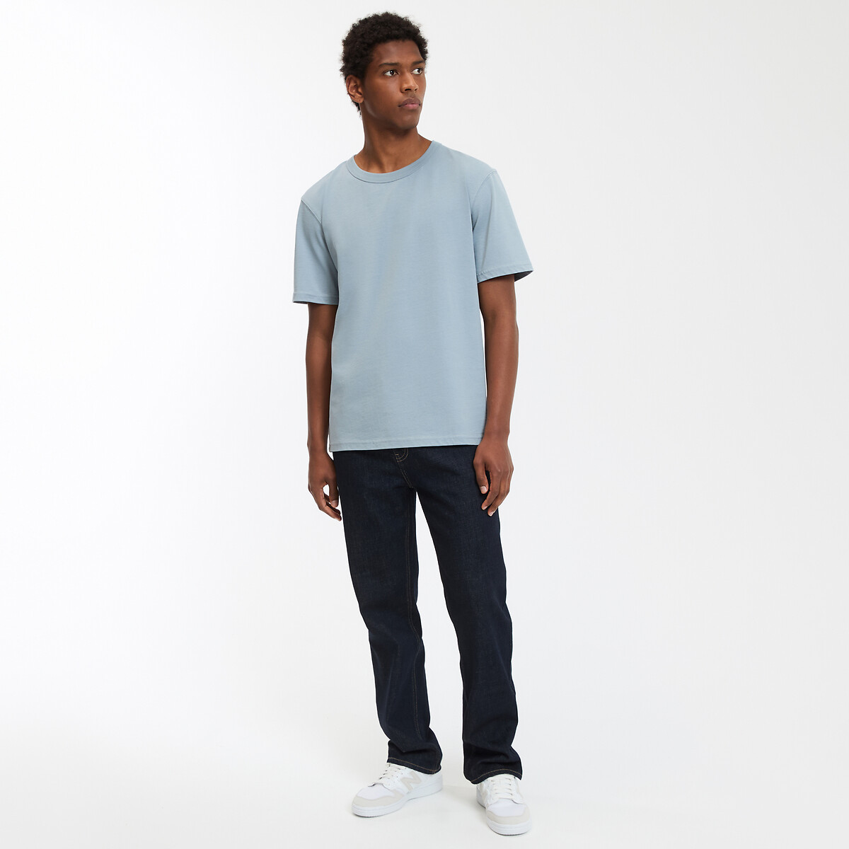 COLEÇÃO LA REDOUTE<br>Camiseta de gola redonda, malha de algodão