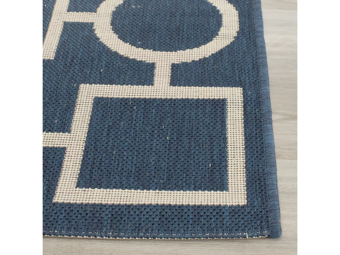 Tapis Navy & Beige 79 X 152 cm - Capri