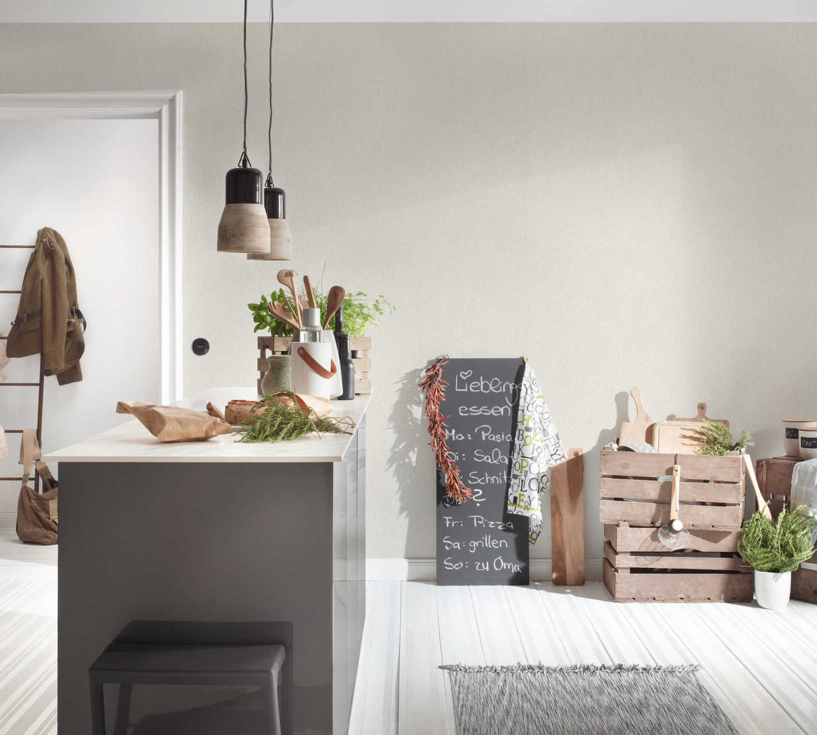 Vliestapete HYGGE - creme-beige - 10 Meter