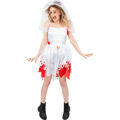 Halloween zombiebrud kostume str. 128