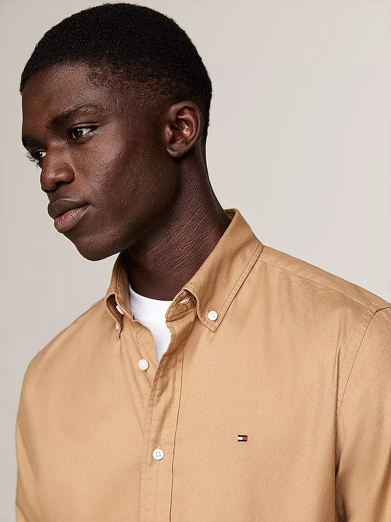 TOMMY HILFIGER Hemd Regular Fit camel