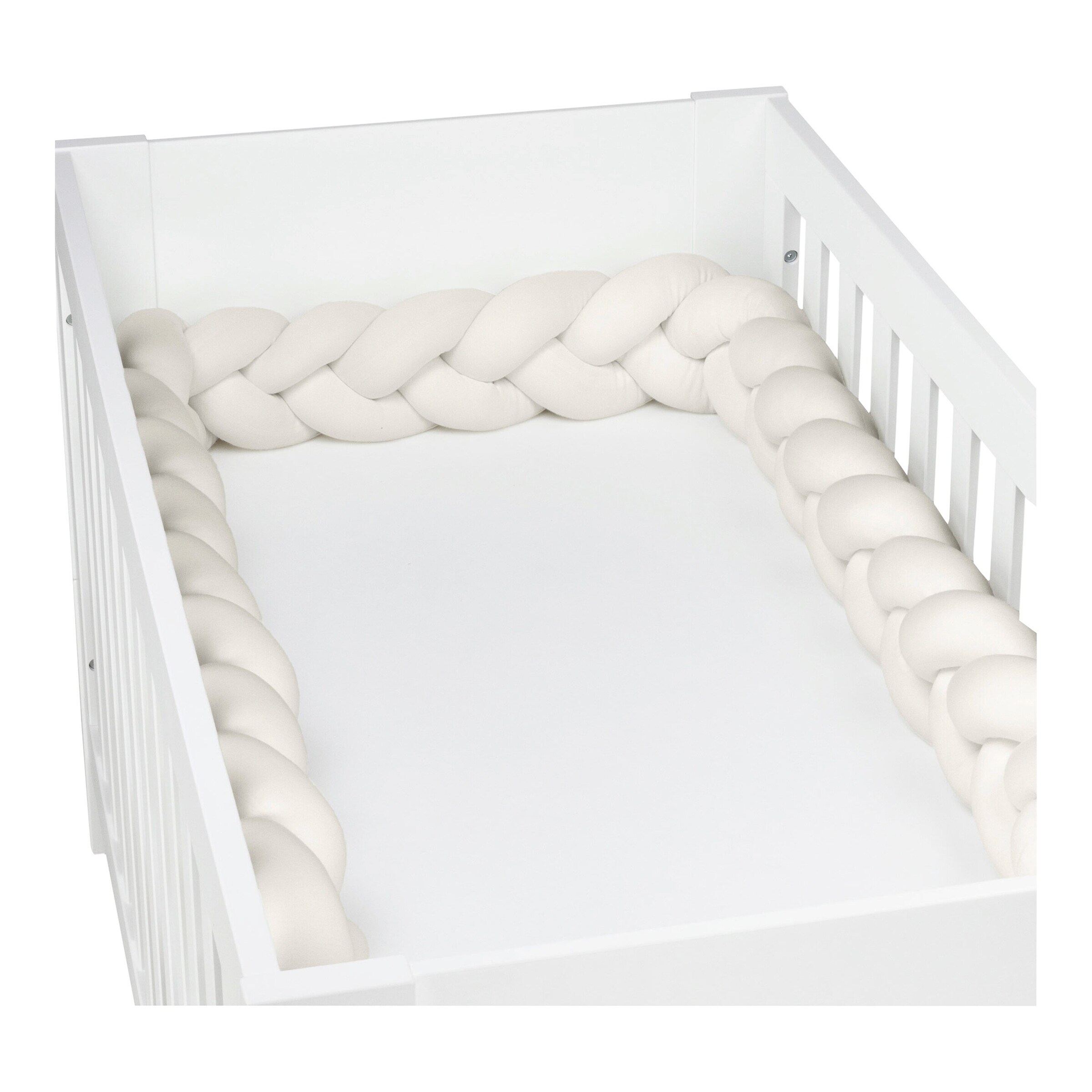 babybay® Nestchenschlange Jersey geflochten 280 cm ivory