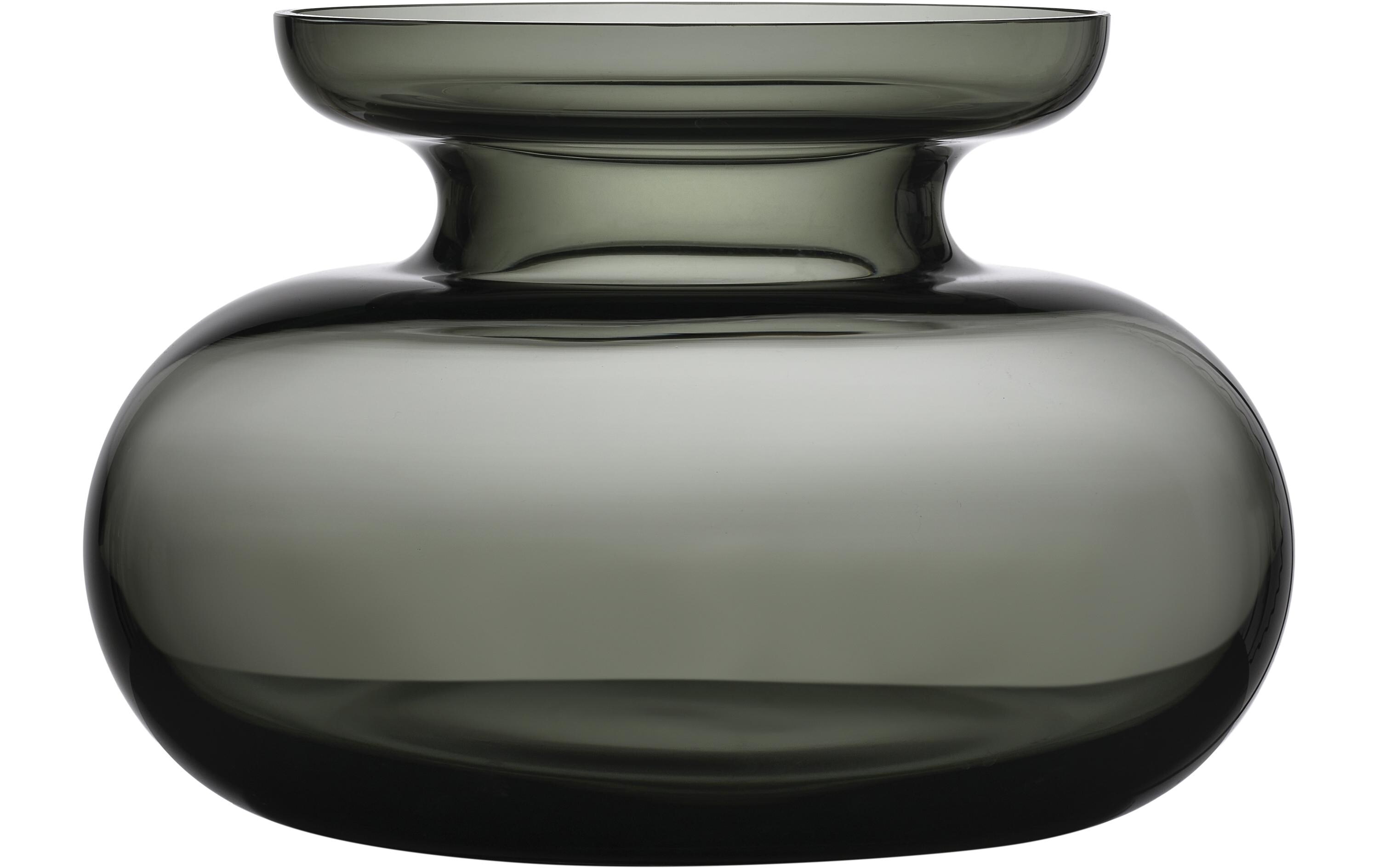 Vase Inu 33 cm, Dunkelgrau<br>Blumenvase aus Glas