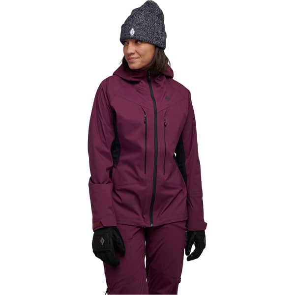 Veste de ski BLACK DIAMOND W DAWN PATROL HYBRID SHELL BLACKBERRY-BLACK