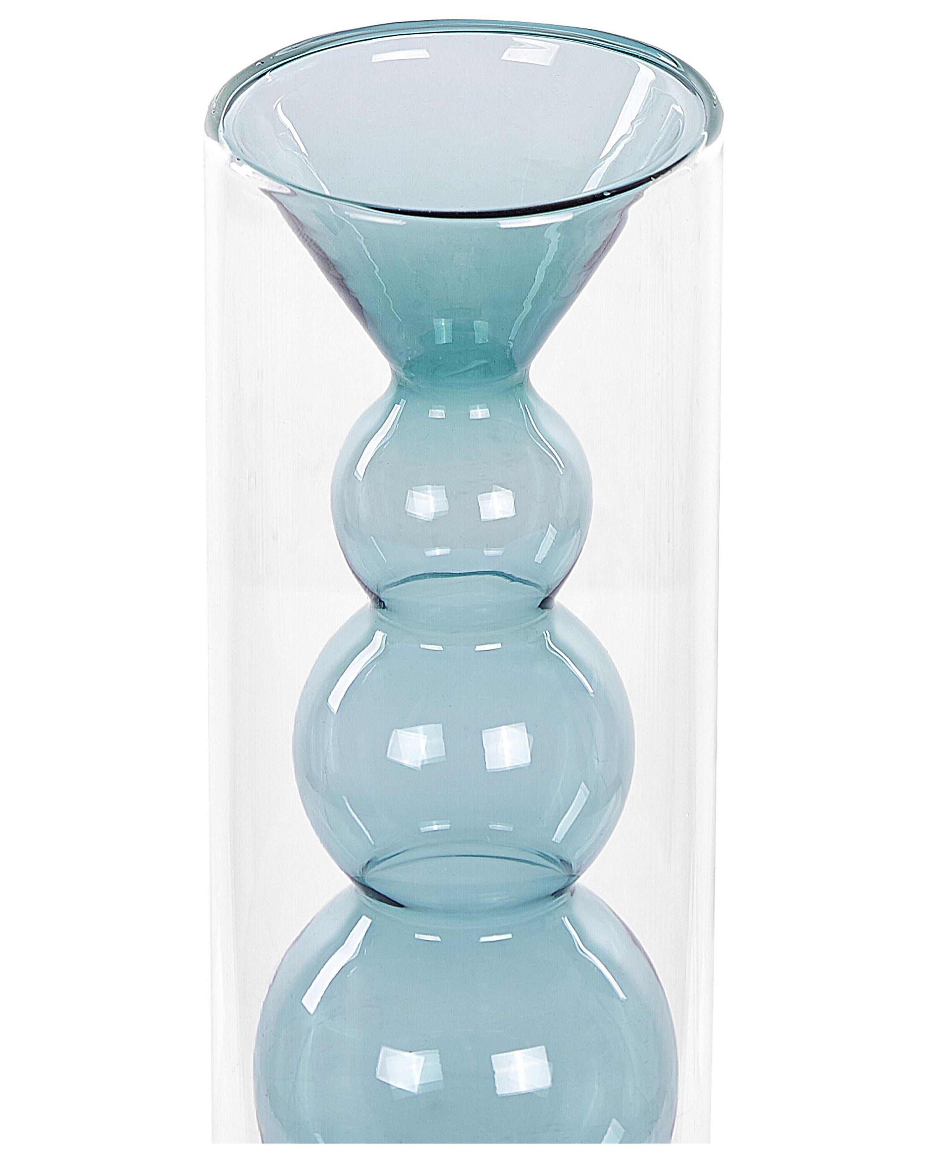 Bloemenvaas KALOCHI Glas 27 cm Turquoise