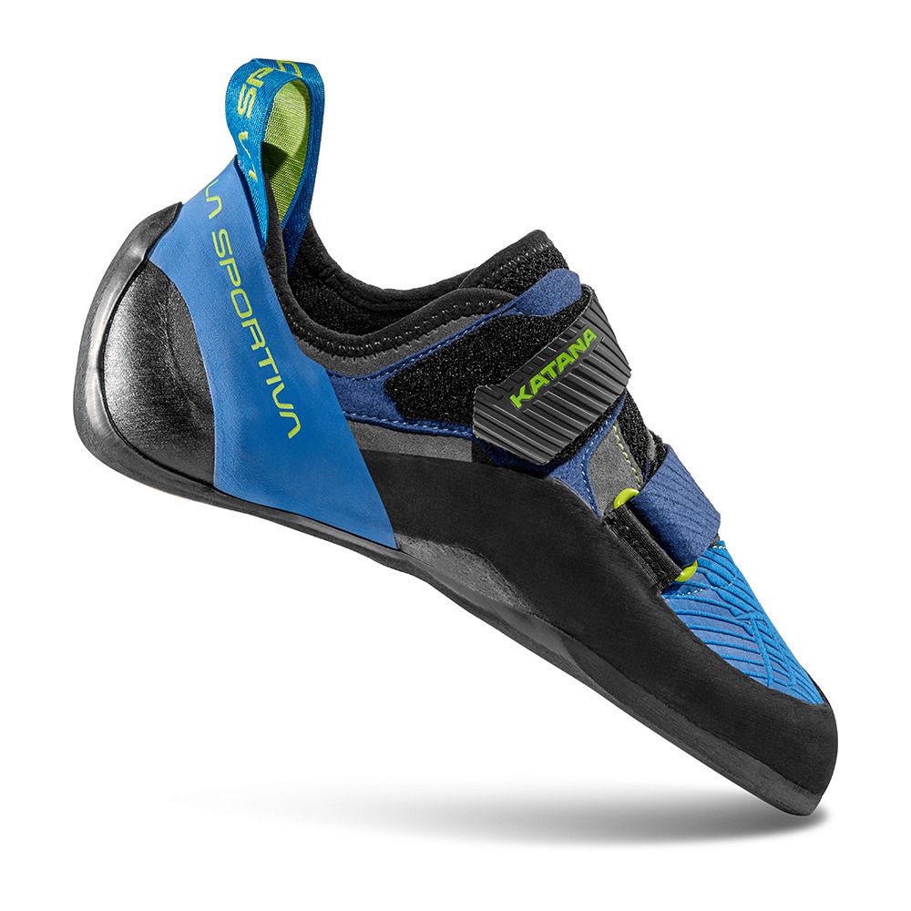 La Sportiva KATANA - Chaussons d'escalade Homme electric blue/lime punch