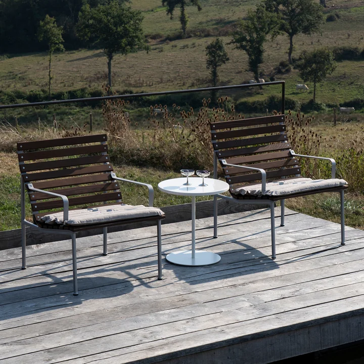 HAY - Traverse Quilted cfür Outdoor Lounge Stuhl, beige sand