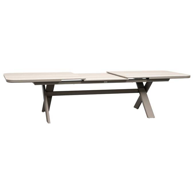 Table de jardin extensible rectangulaire VOLUPTY Sarrasin / Café