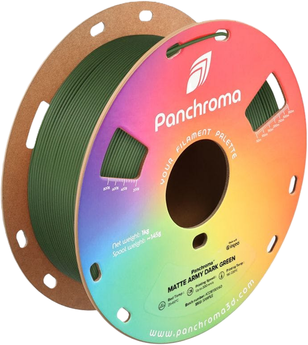 Polymaker  Panchroma™ PLA Matte Army Dark Green, 1,75 mm / 1000 g    Matte Eleganz in Army Green