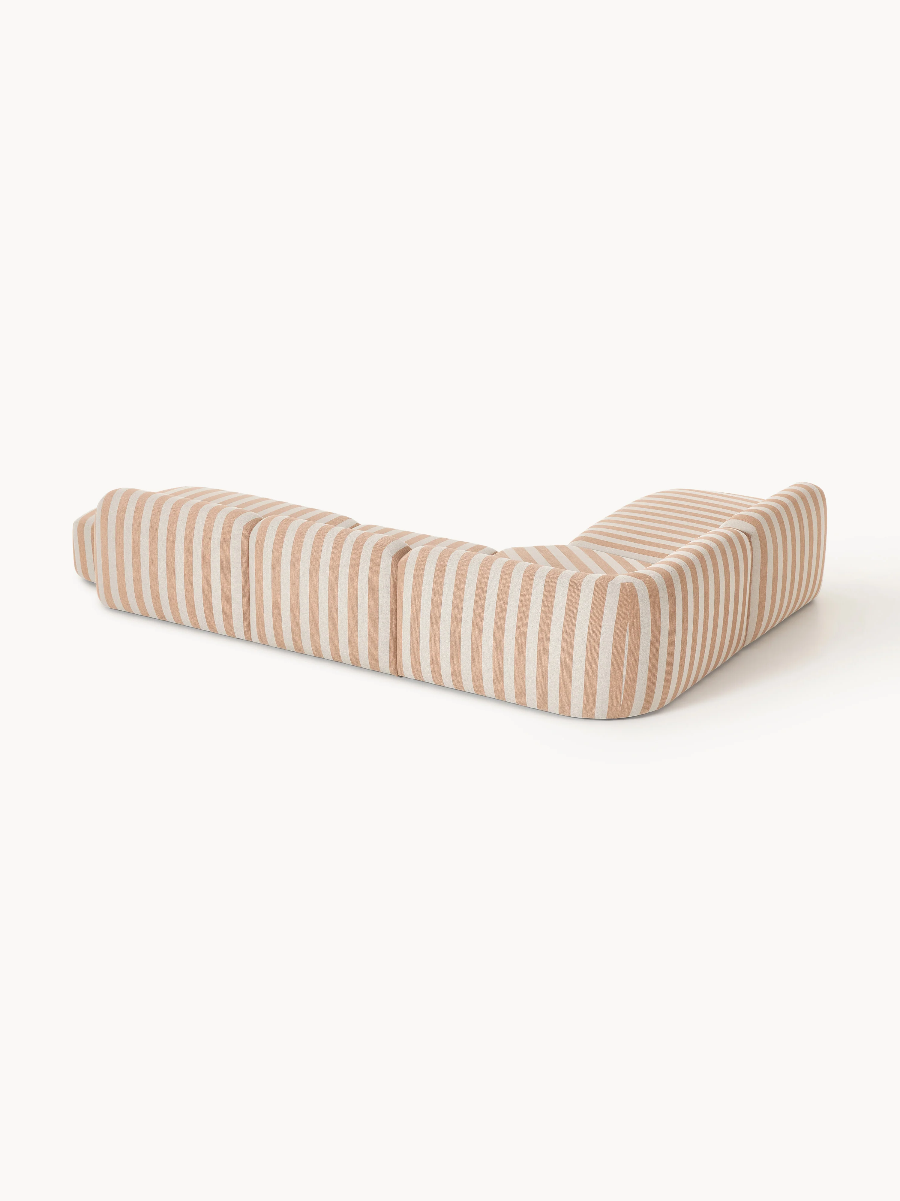 XL modulaire gestreepte hoekbank Wolke met chaise longue