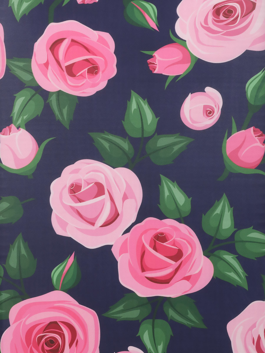 Housse de valise Periea Purple with Pink Roses L