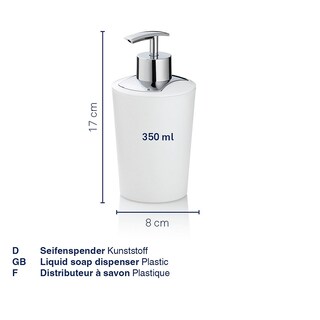 kela Seifenspender MARTA 350 ml Kunststoff schwarz