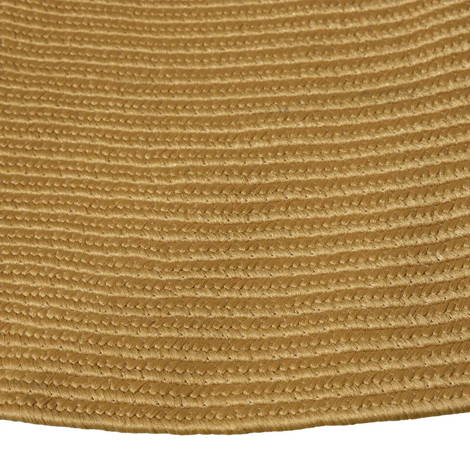tectake® Geweven vloerkleed Raya in jute-look Ø 160 cm - Bruin