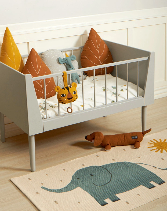 Kinderteppich ELEFANTEN (70x140) in beige/jade