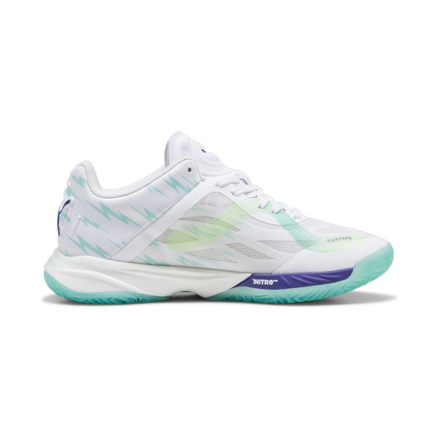 PUMA Chaussures d'entraînement Accelerate Nitro SQD W  - Blanc/Bleu/Fizzy Apple Femme