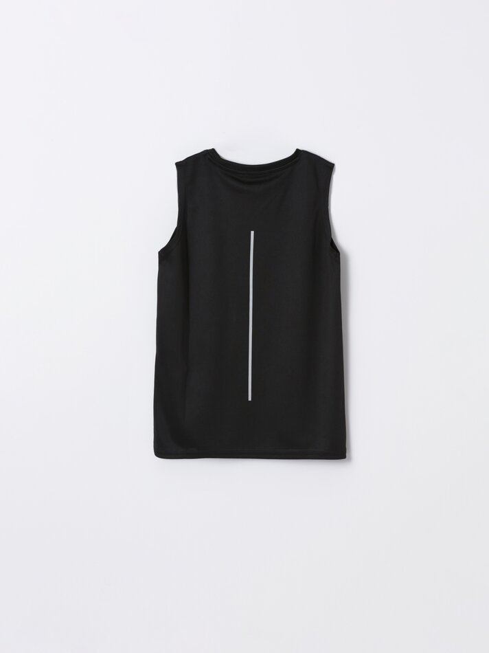 Camiseta esportiva sem mangas - Preta