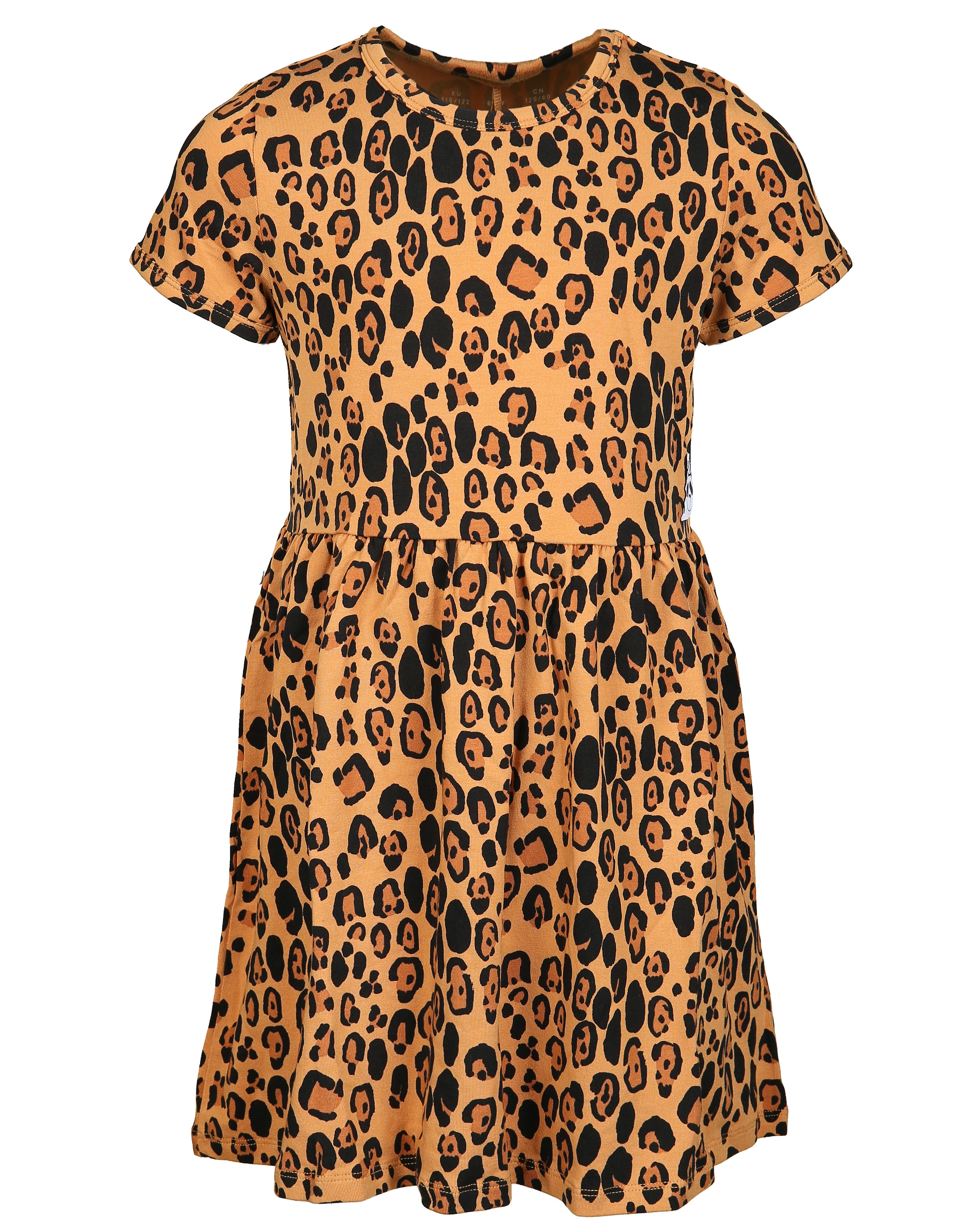 Kurzarm-Kleid LEOPARD in beige