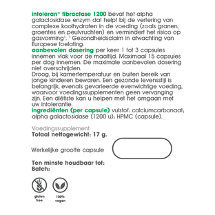 Intoleran Fibractase 1200 Capsules 36CP