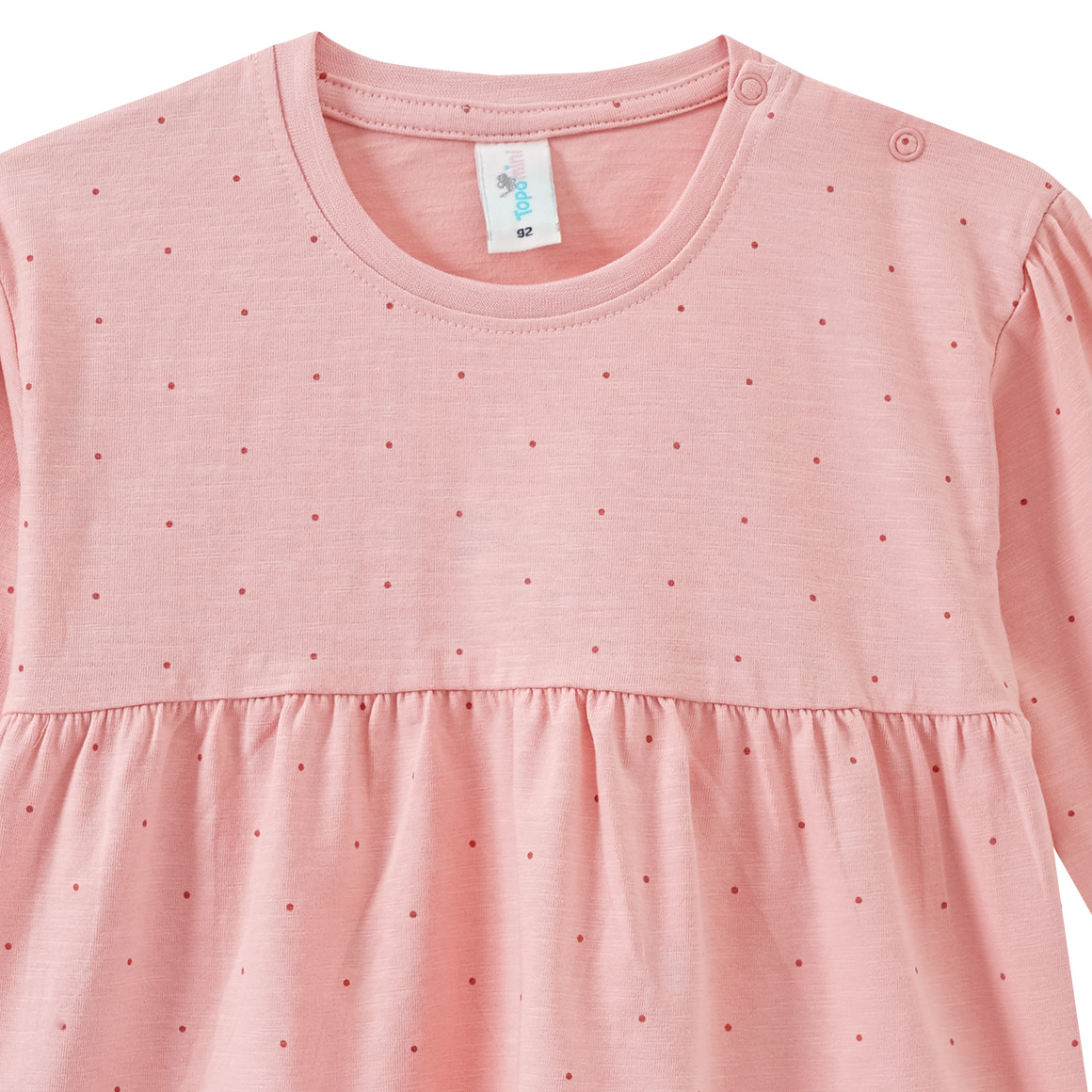 Topomini Baby Langarmshirt mit Pünktchen rosa