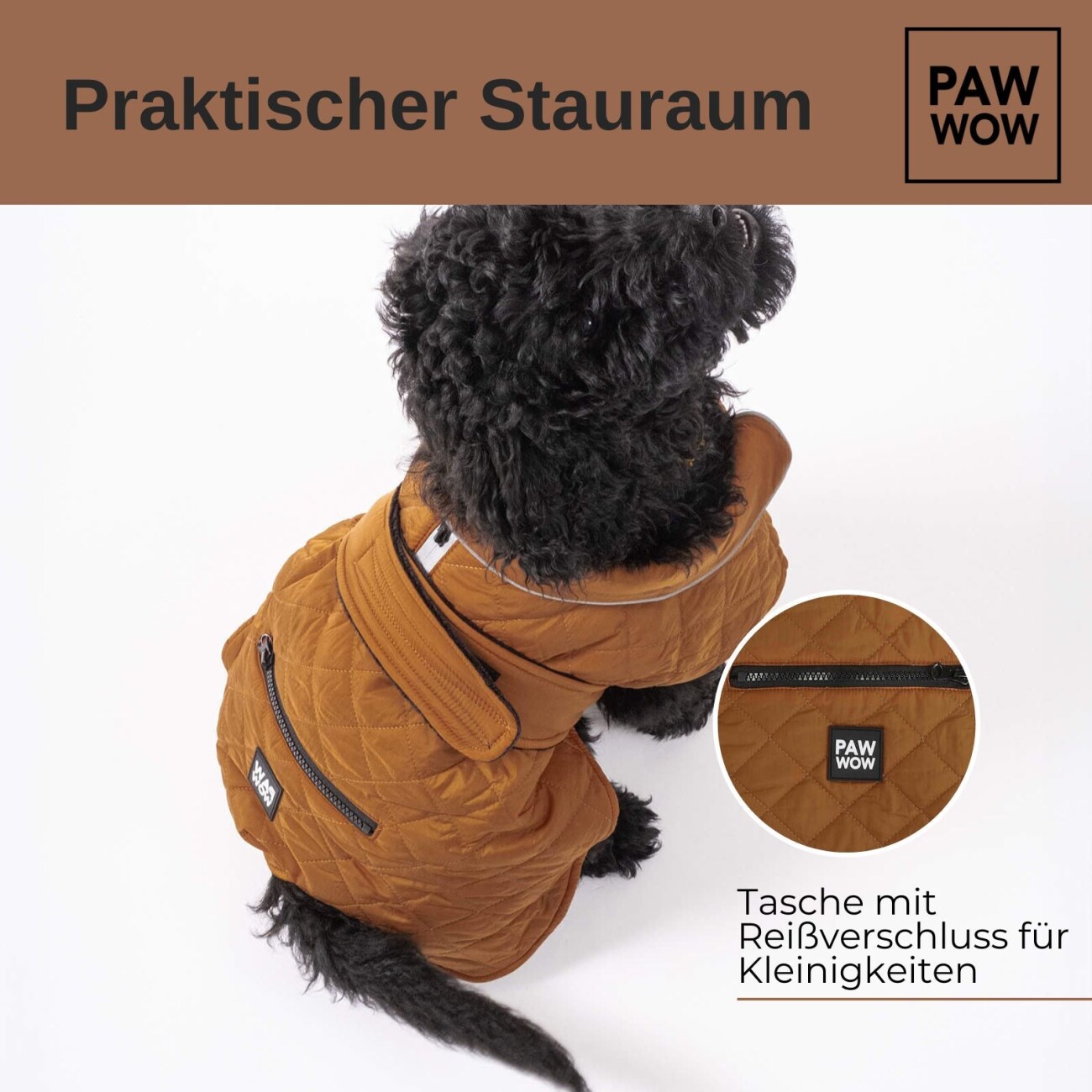 PAW WOW Hundejacke FRITZ Braun S