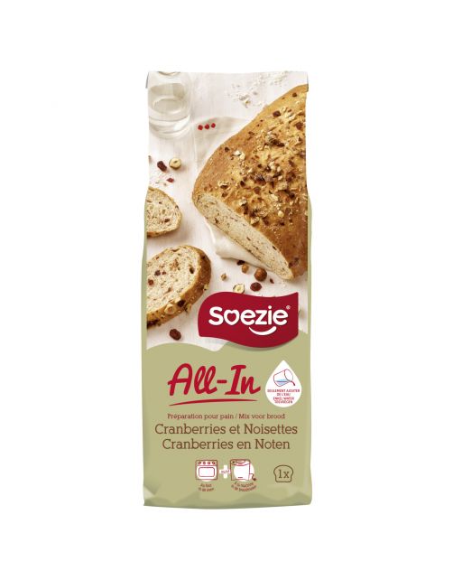 Soezie All-In Cranberry-Notenbrood - Bakproducten - 500 g