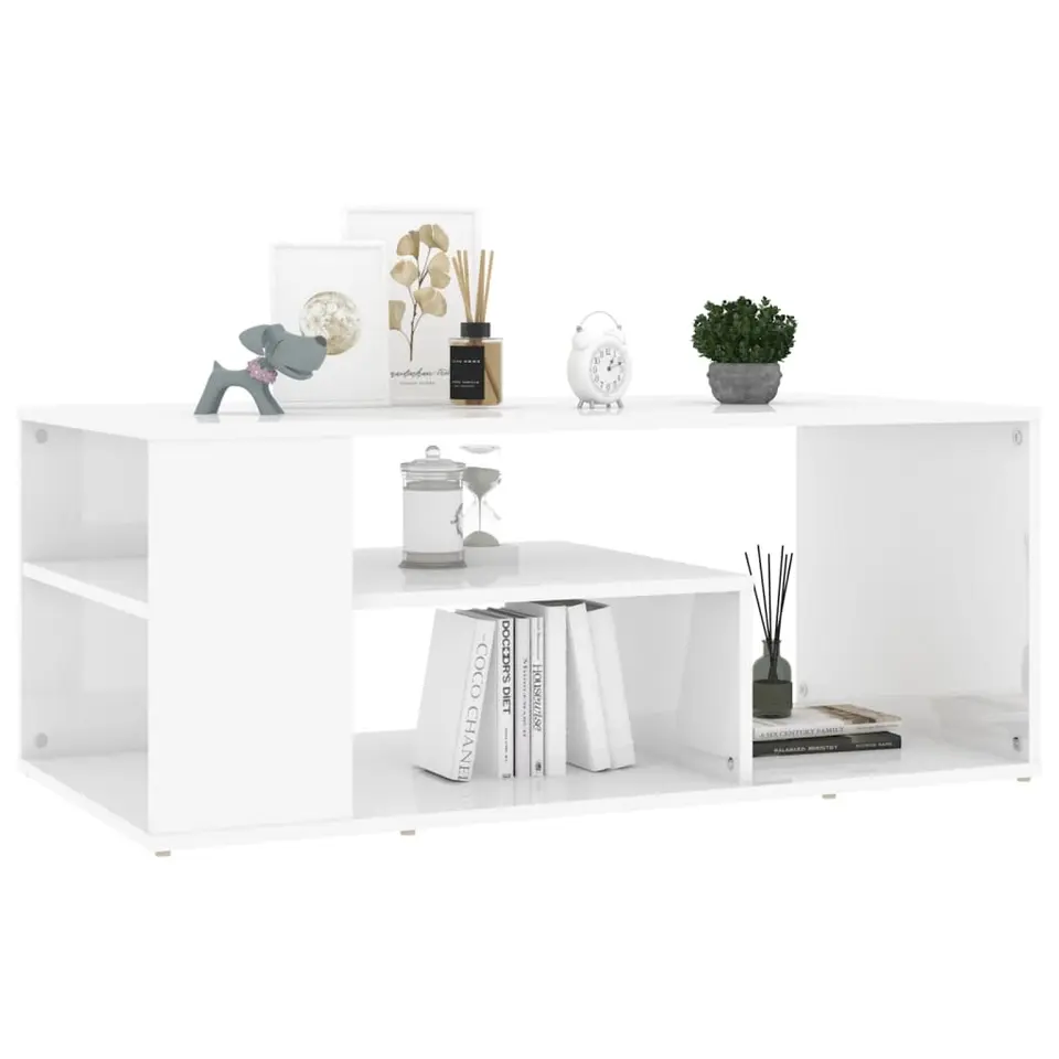 vidaXL - Salontafel - Wit - Bewerkt hout