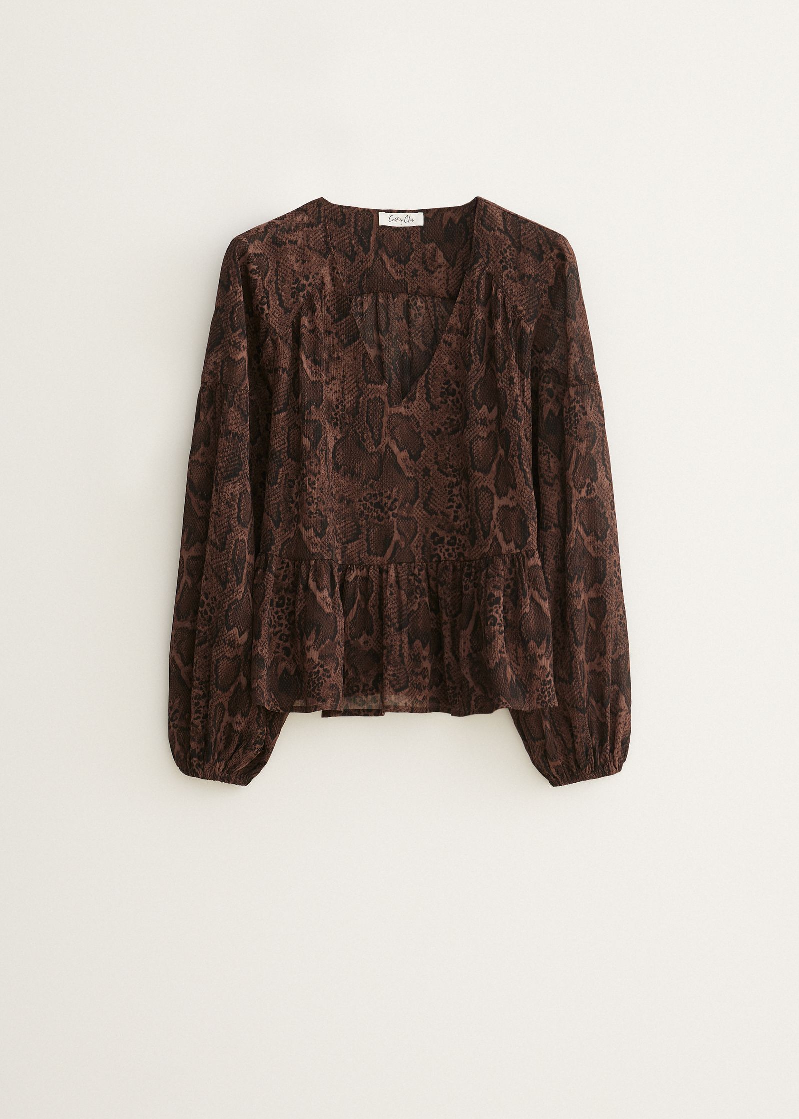 Peplum top met print