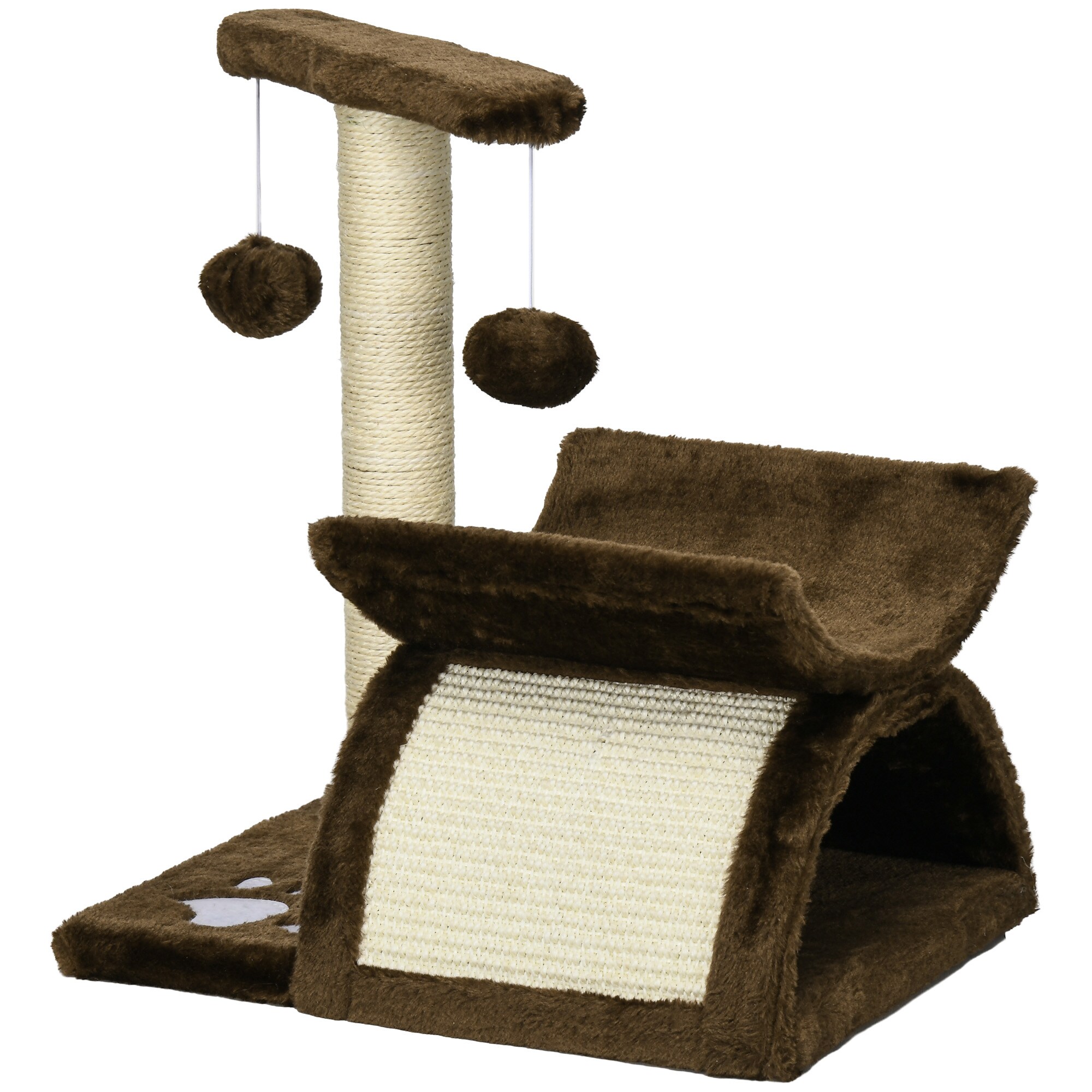 PawHut Katzenkratzbaum mit Ball 40 x 30 x 43 cm (LxBxH)