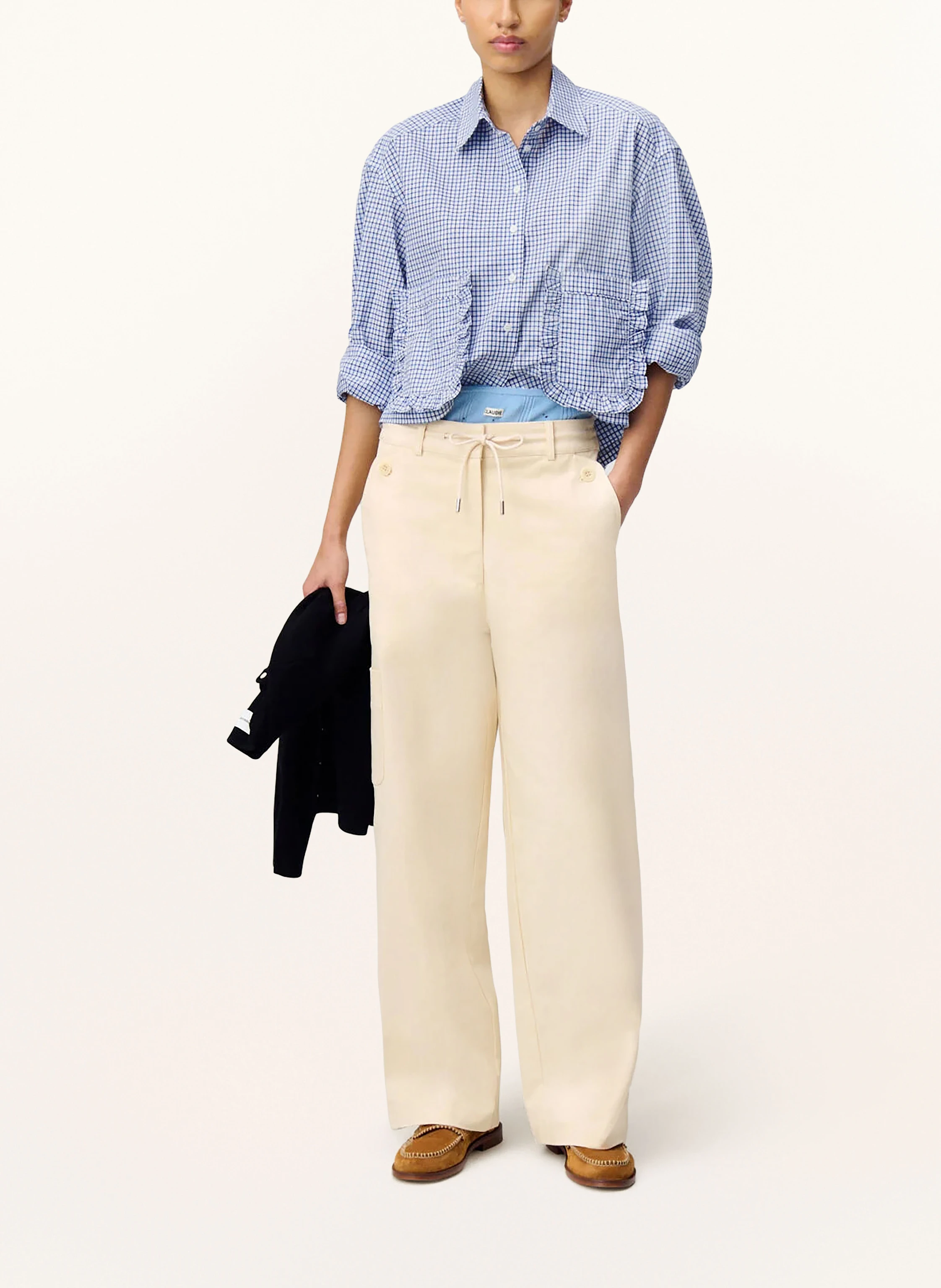 CLAUDIE PIERLOT Cropped-Hemdbluse mit Rüschen