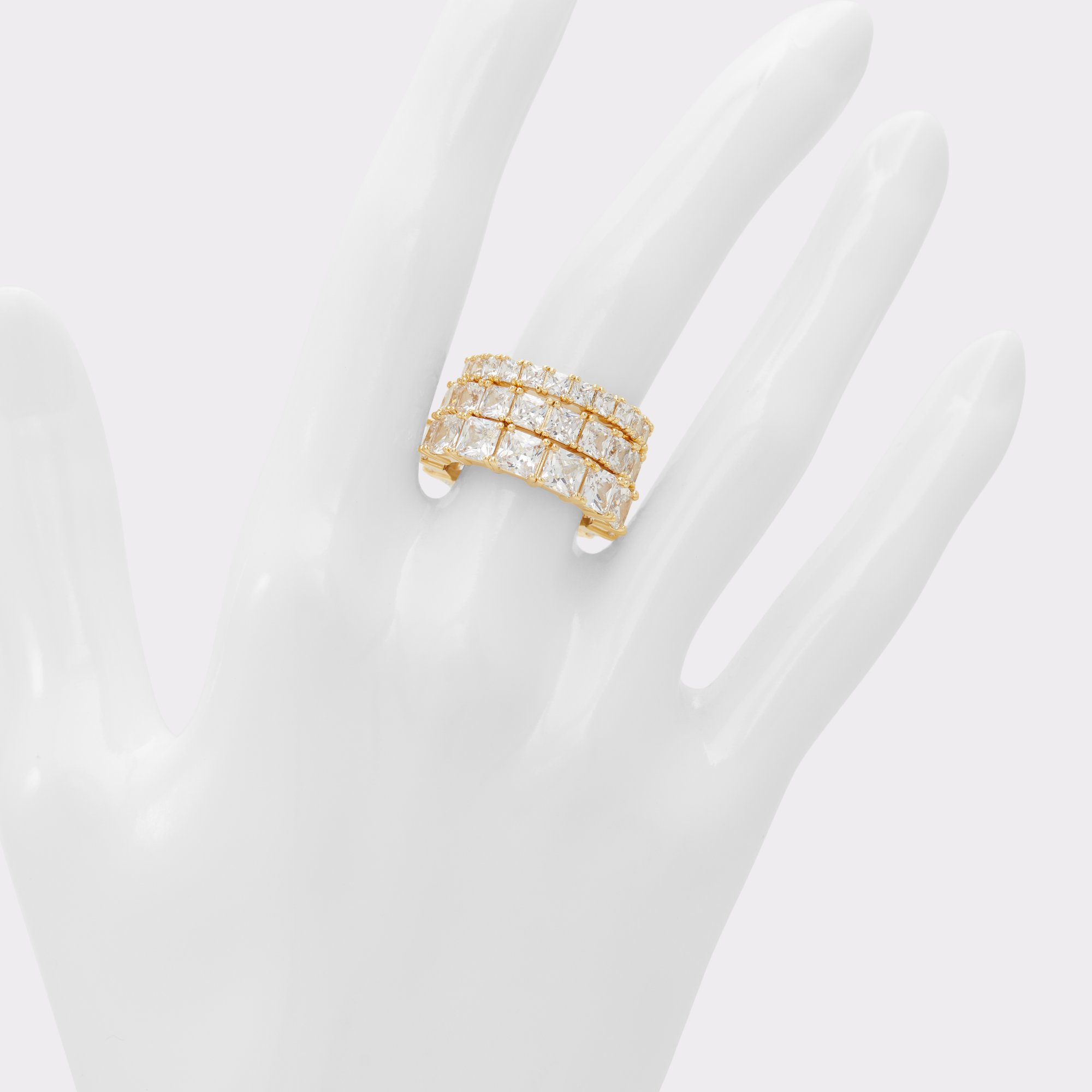 Aschiana Gold-Clear Multi Women Rings