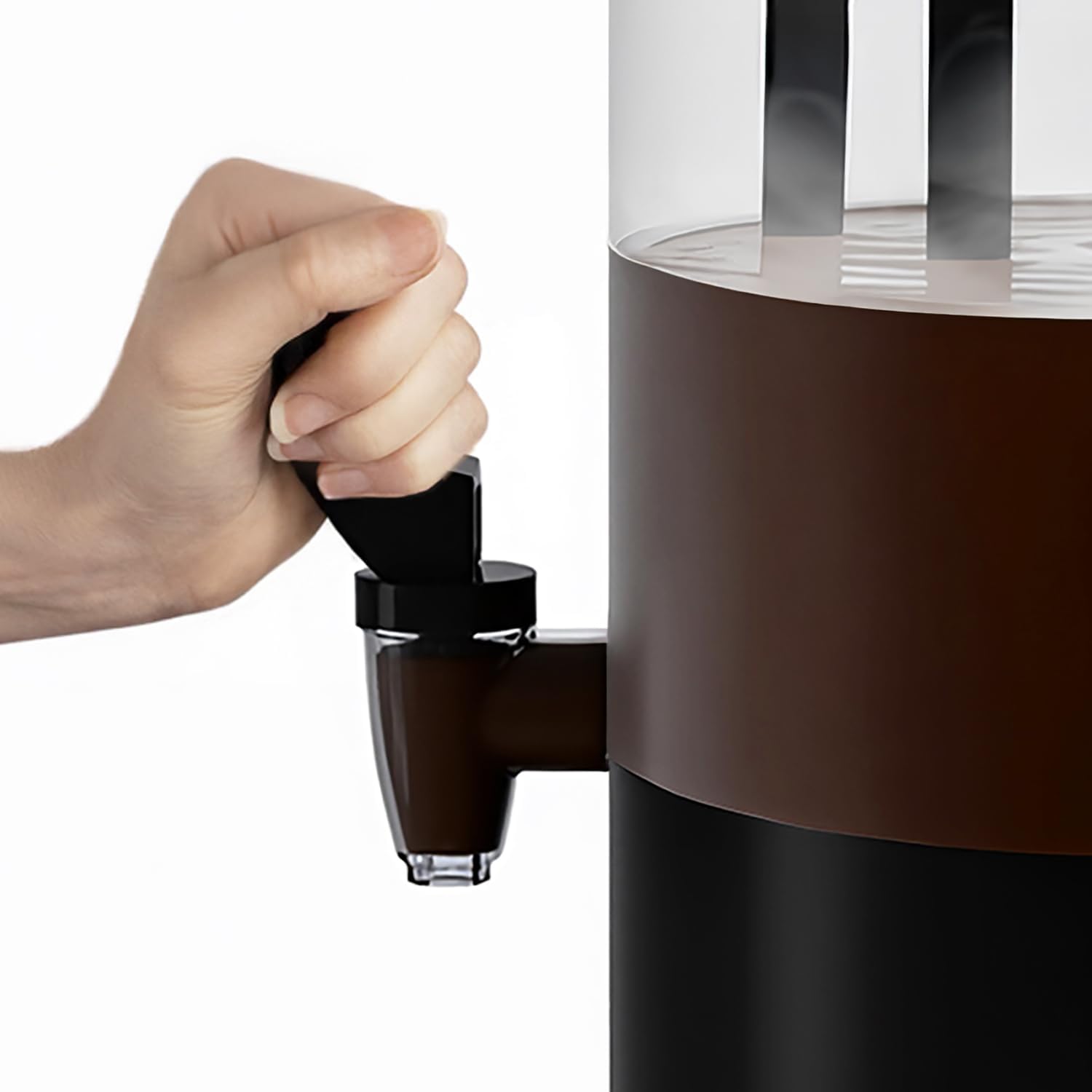 H.Koenig SHK900 Heißgetränke-Dispenser aus Edelstahl, 1200 W, 6-Liter abnehmbarer Tank, einstellbarer Thermostat, Warmhaltefunktion, Tropfstopp, spülmaschinengeeignet
