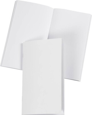 Notesbog - Str. 9,5X16,6 CM - Blank - 32 - 100 G - Hvid - 1 Stk