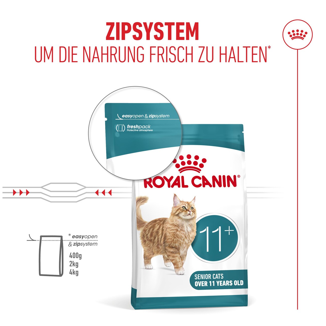 ROYAL CANIN Trockenfutter Katze, Senior, Ageing 11+ 400 g