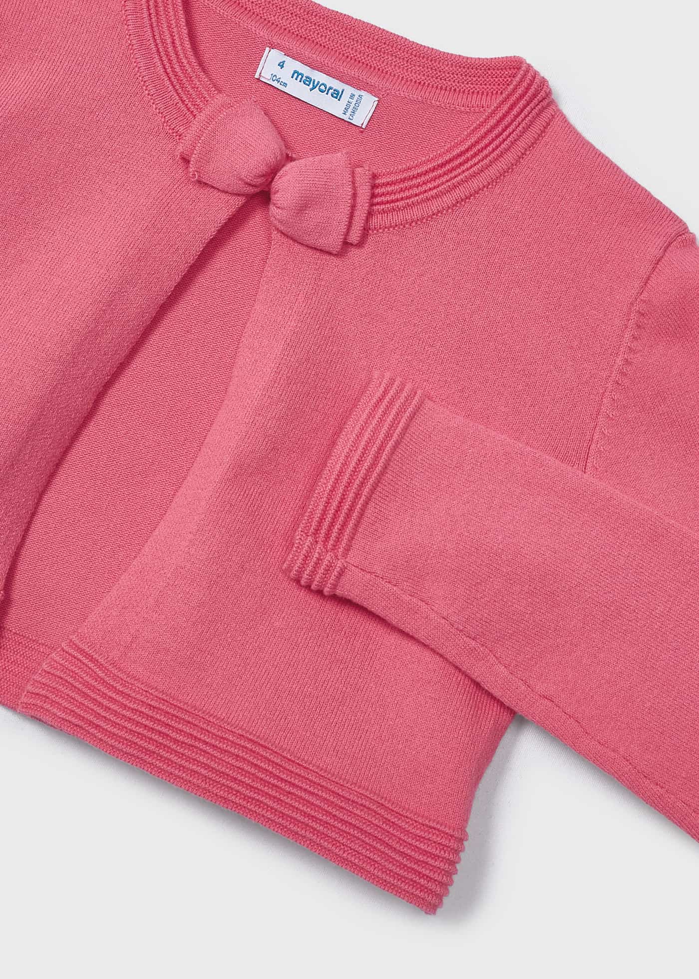Casaquinho de malha de algodão sustentável para meninas
