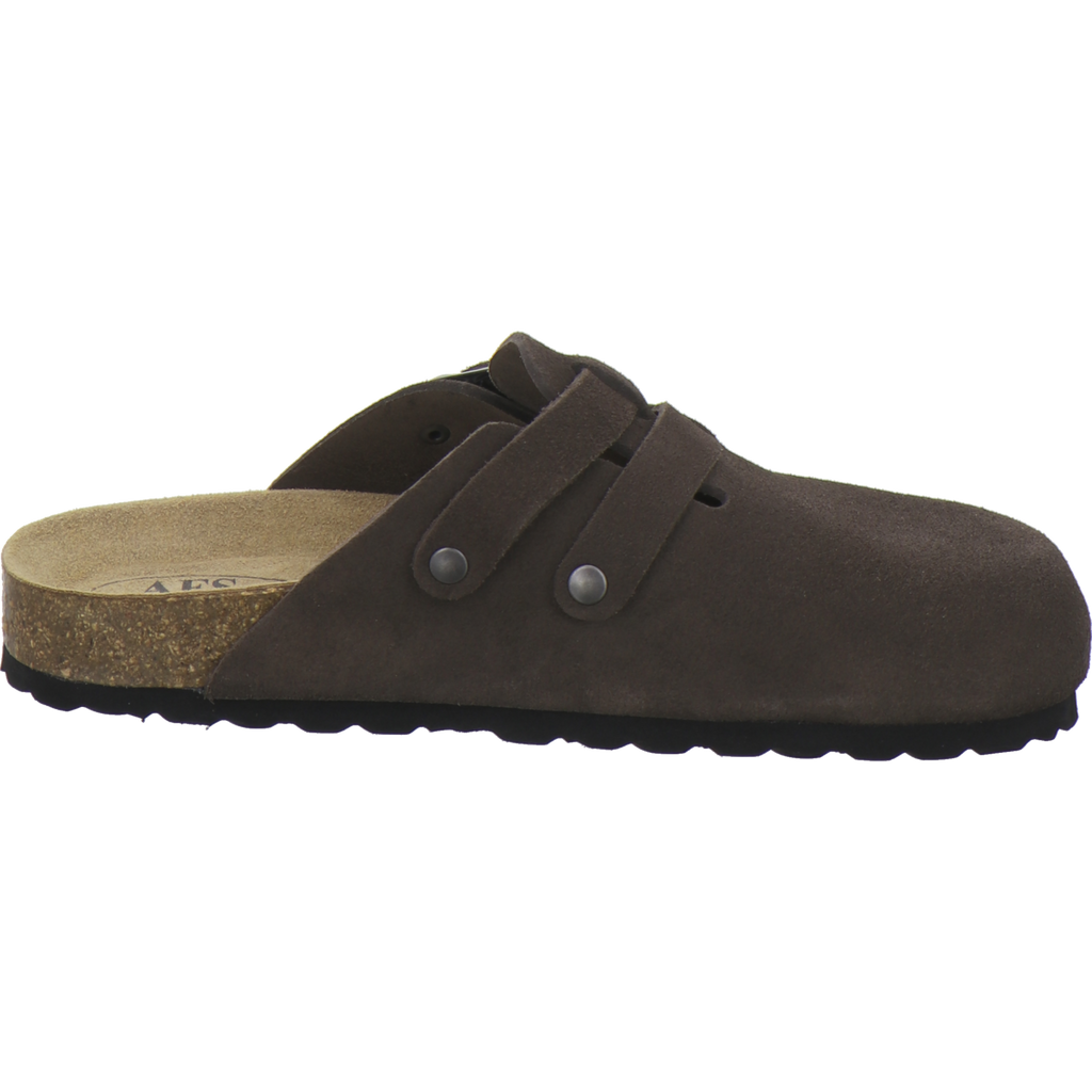 modischer Clogs Damen Leder espresso Velour