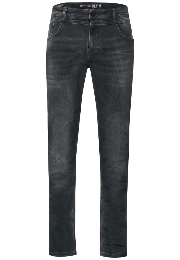 Regular Fit used Jeans - dark grey coloured backside