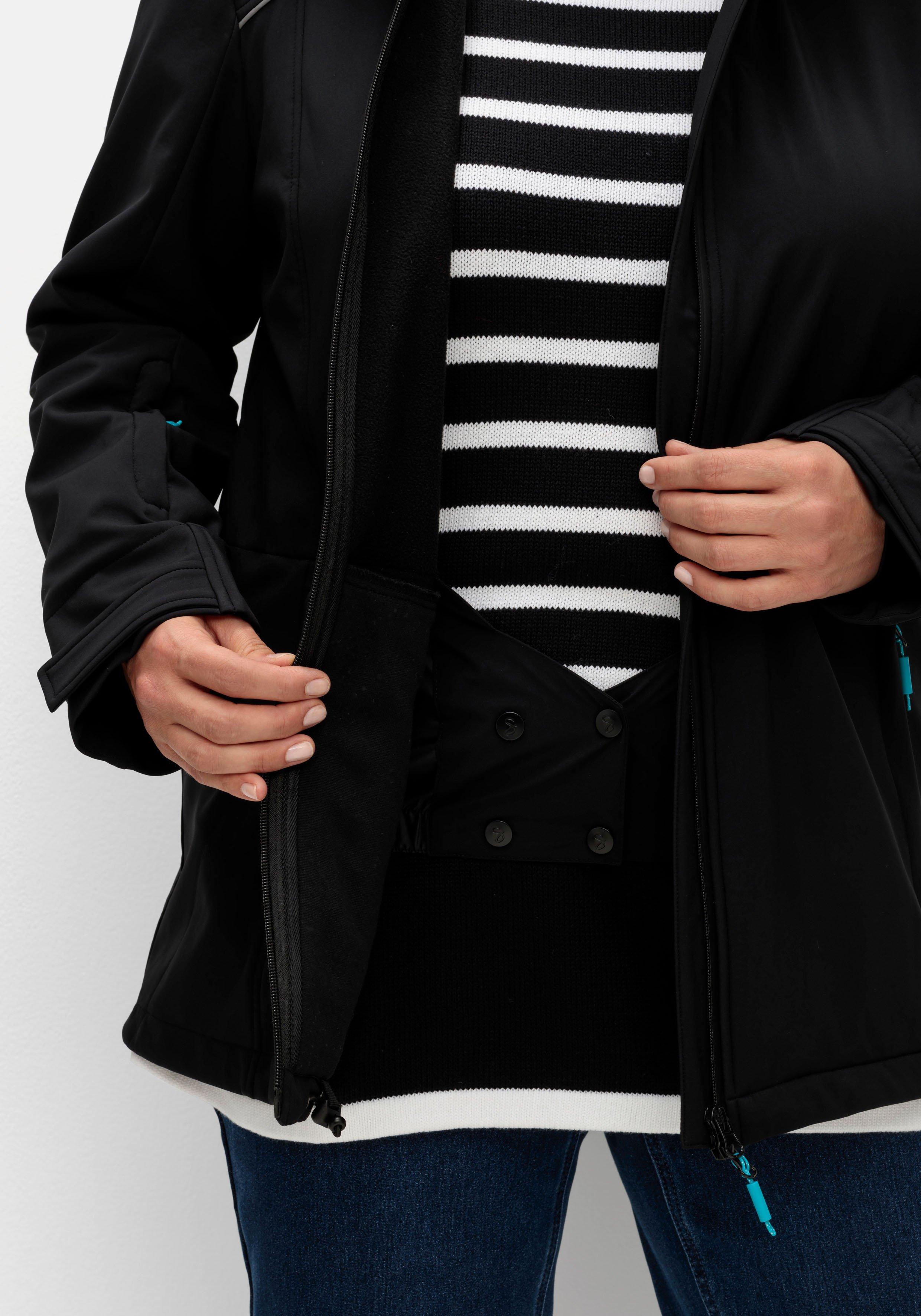 Skijacke aus Softshell, wasser- und windabweisend