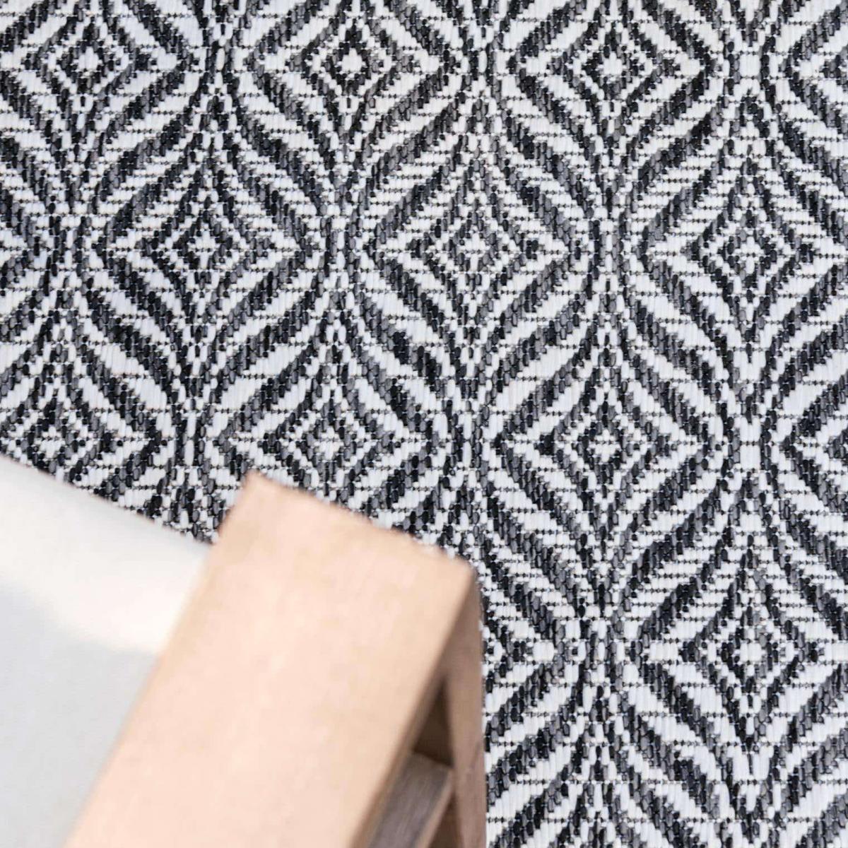 Tapis extérieur noir 120x160 cm
