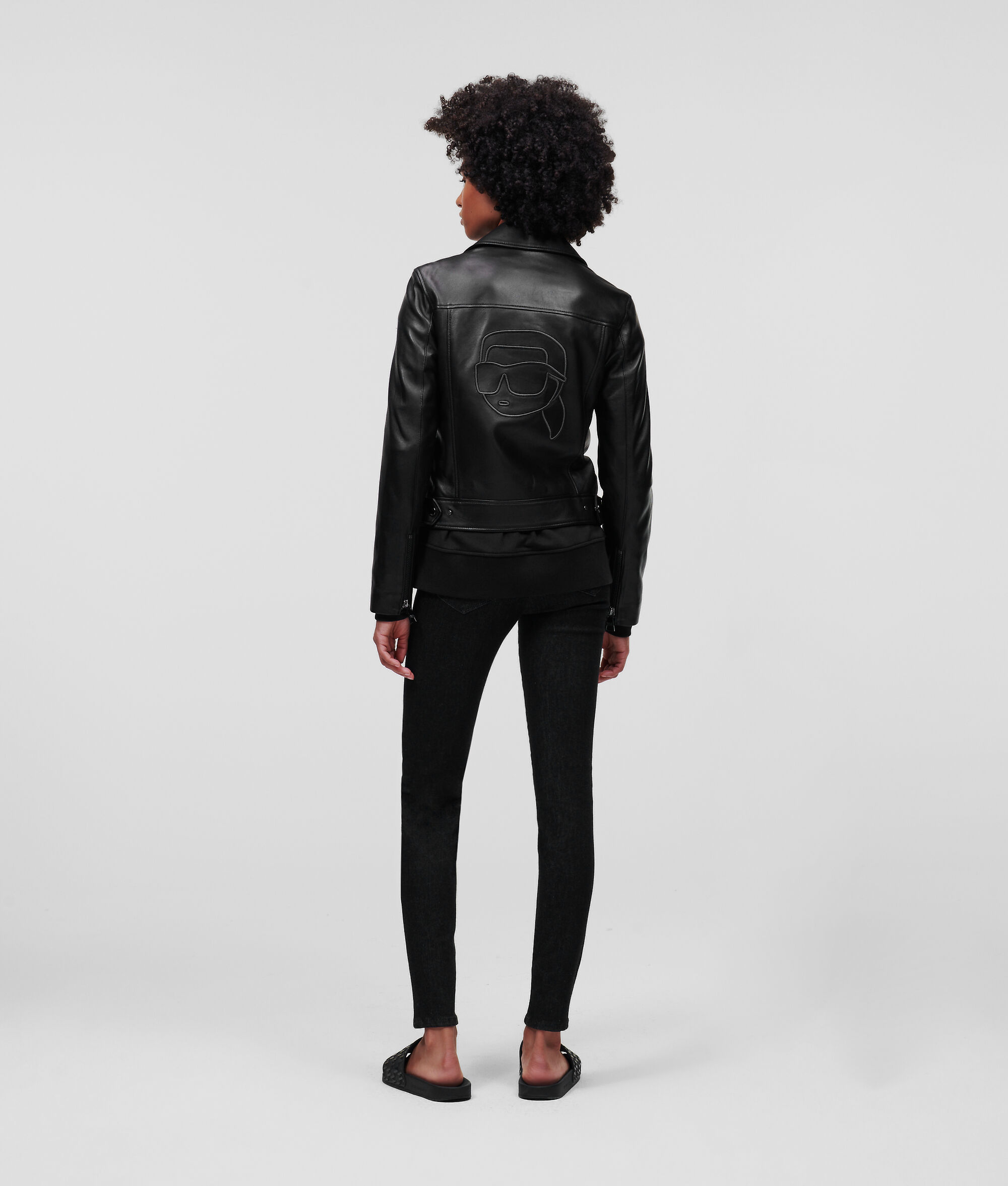 VESTE EN CUIR KARL IKONIK