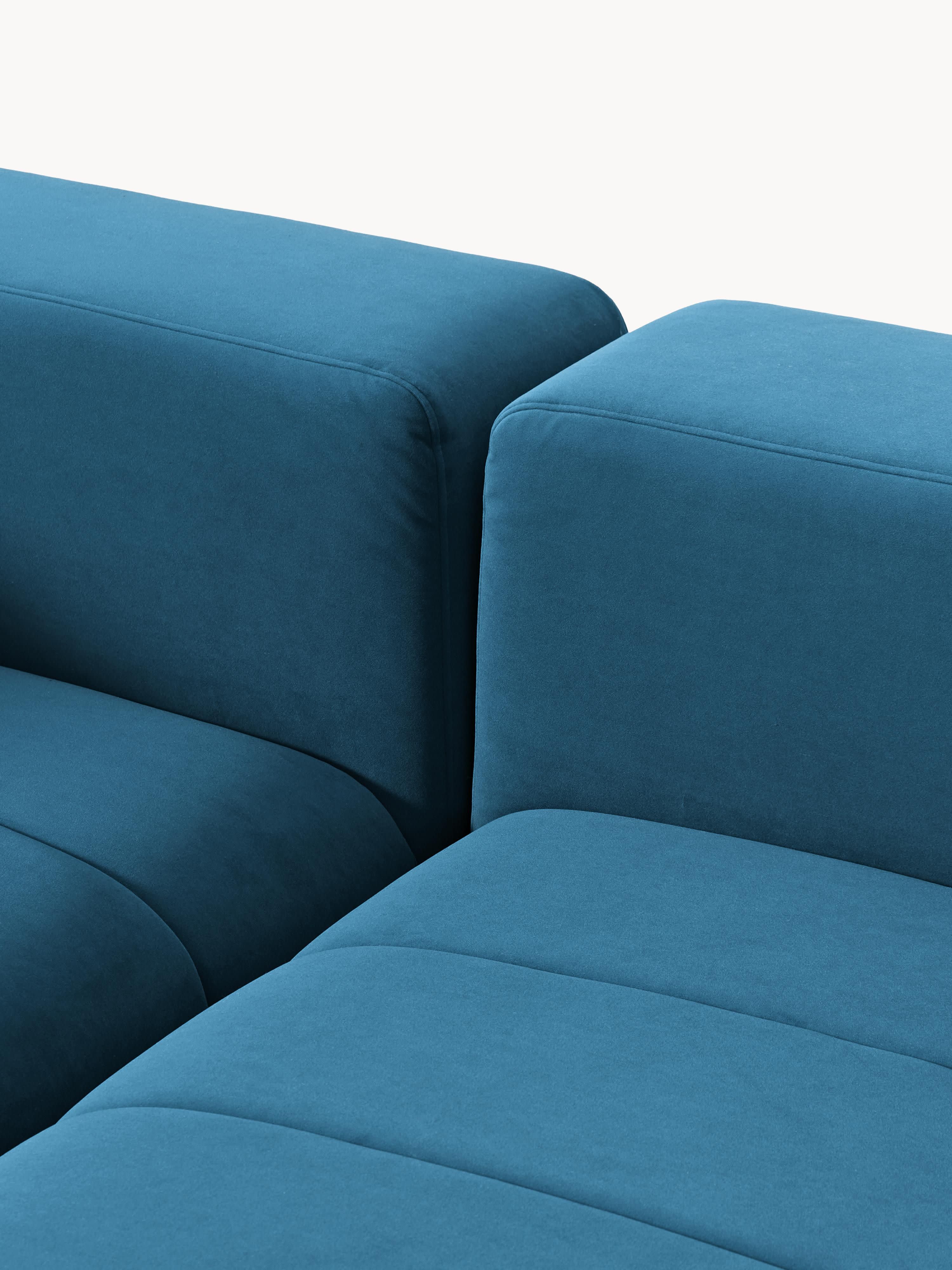 Modulaire fluwelen bank Lena (3-zits)